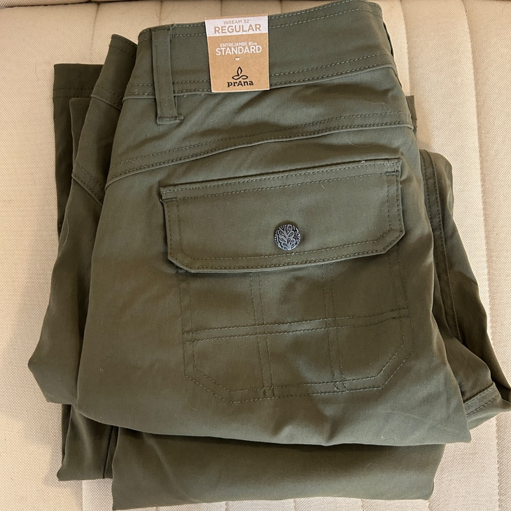 PrAna Zion Hiking Pant Womens Size 10 in Cargo Green